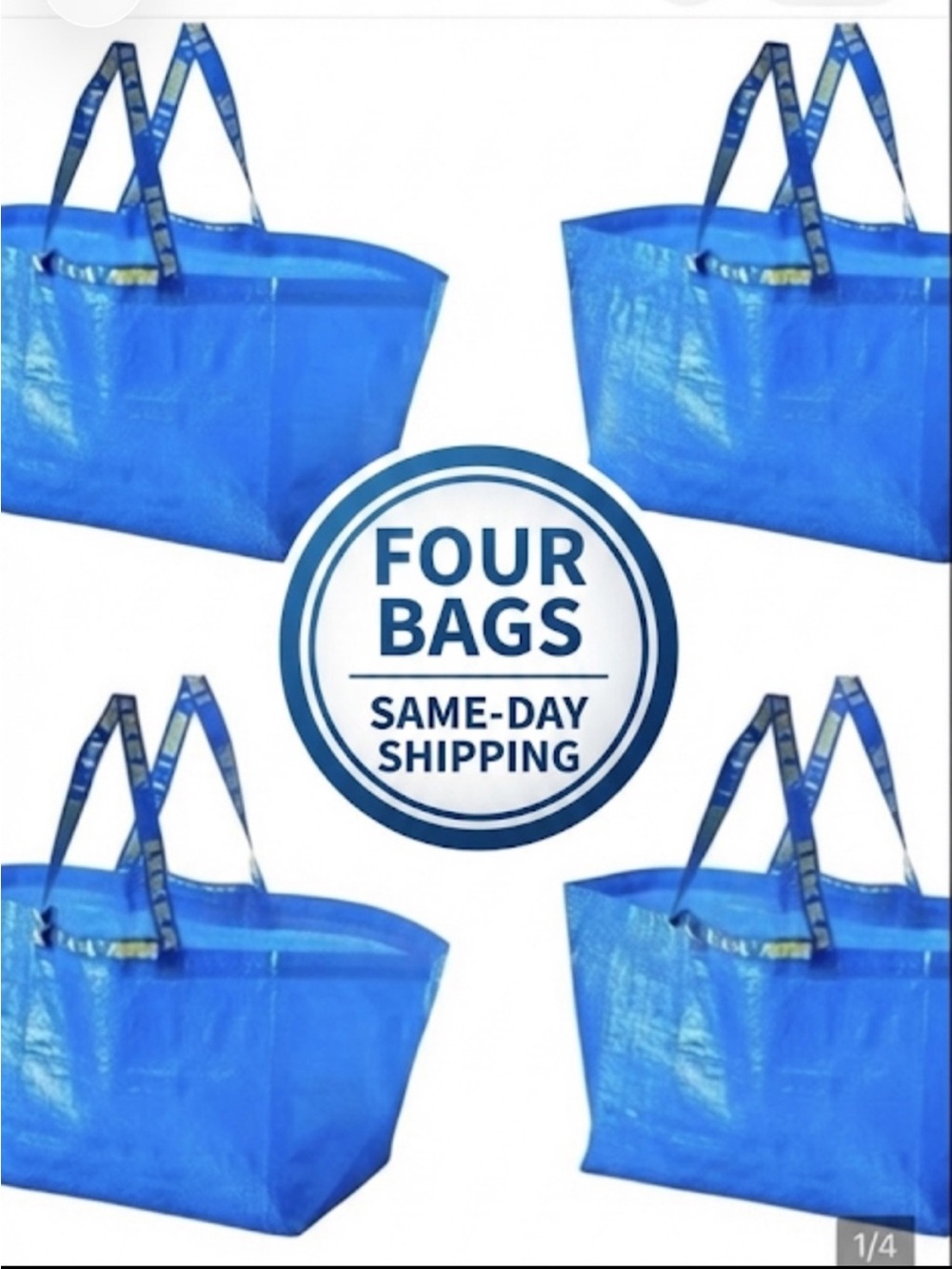 IKEA Frakta Bags, 4 bags included New - Picture 5 of 5